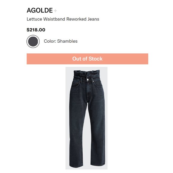 New Agolde Lettuce Waistband Reworked 